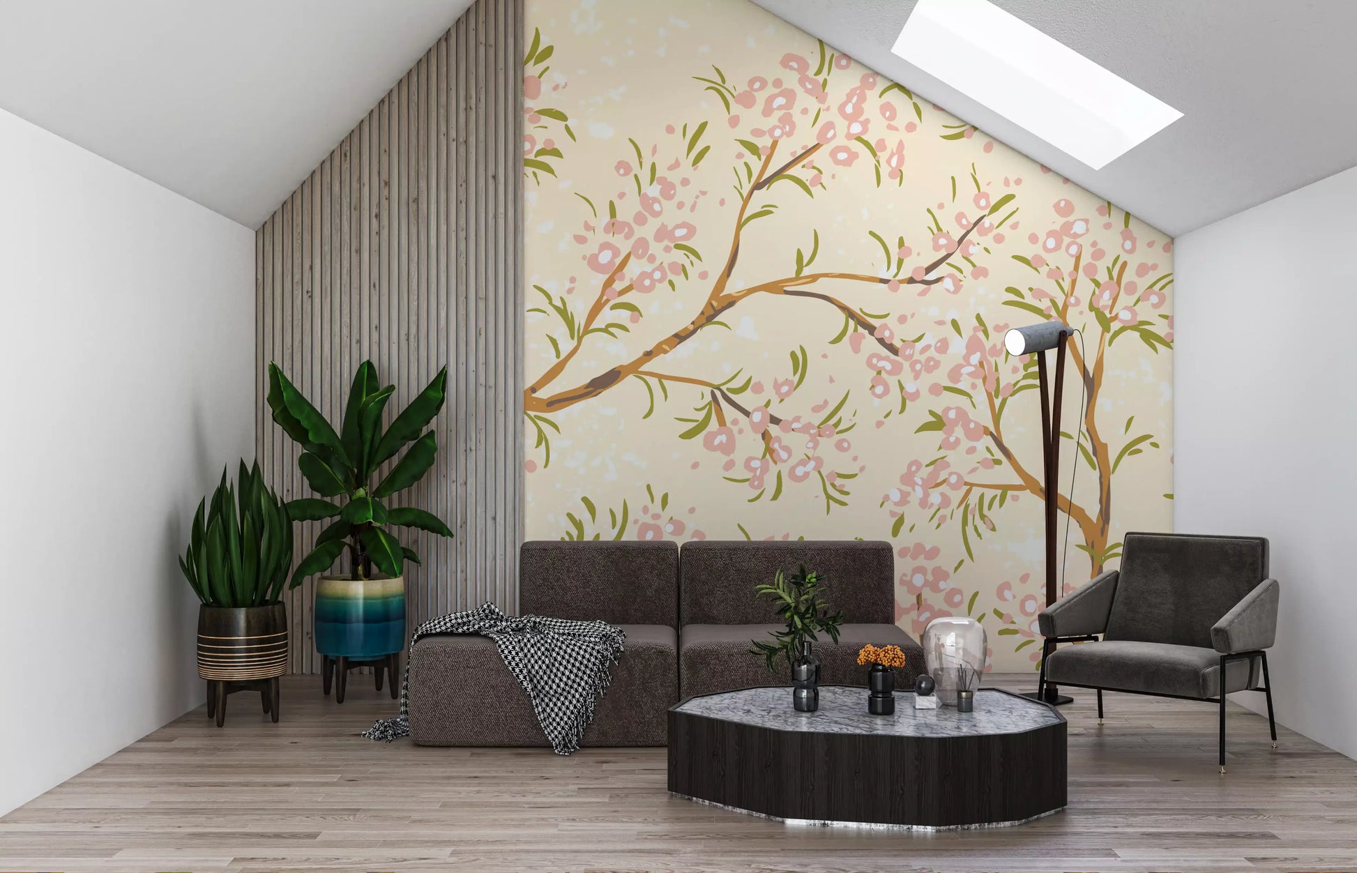 Pink Blossoms Wall Mural