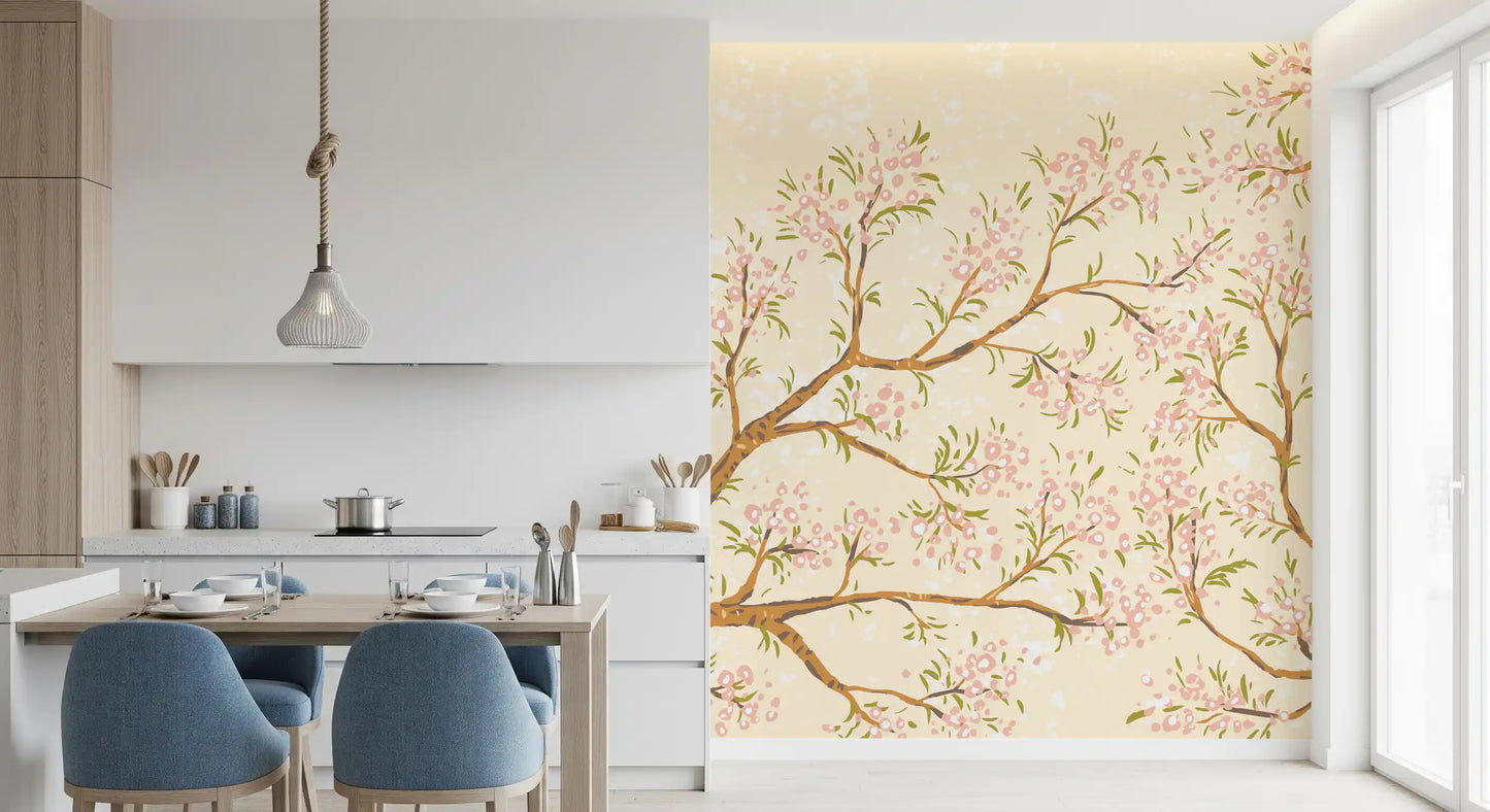 Pink Blossoms Wall Mural