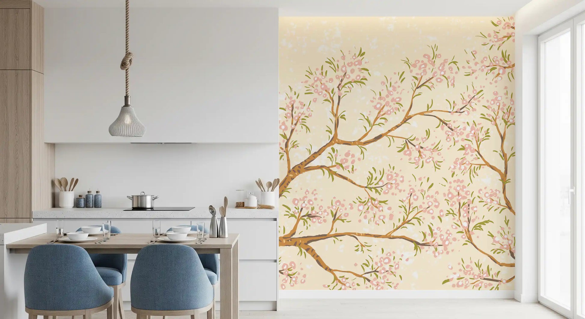 Pink Blossoms Wall Mural