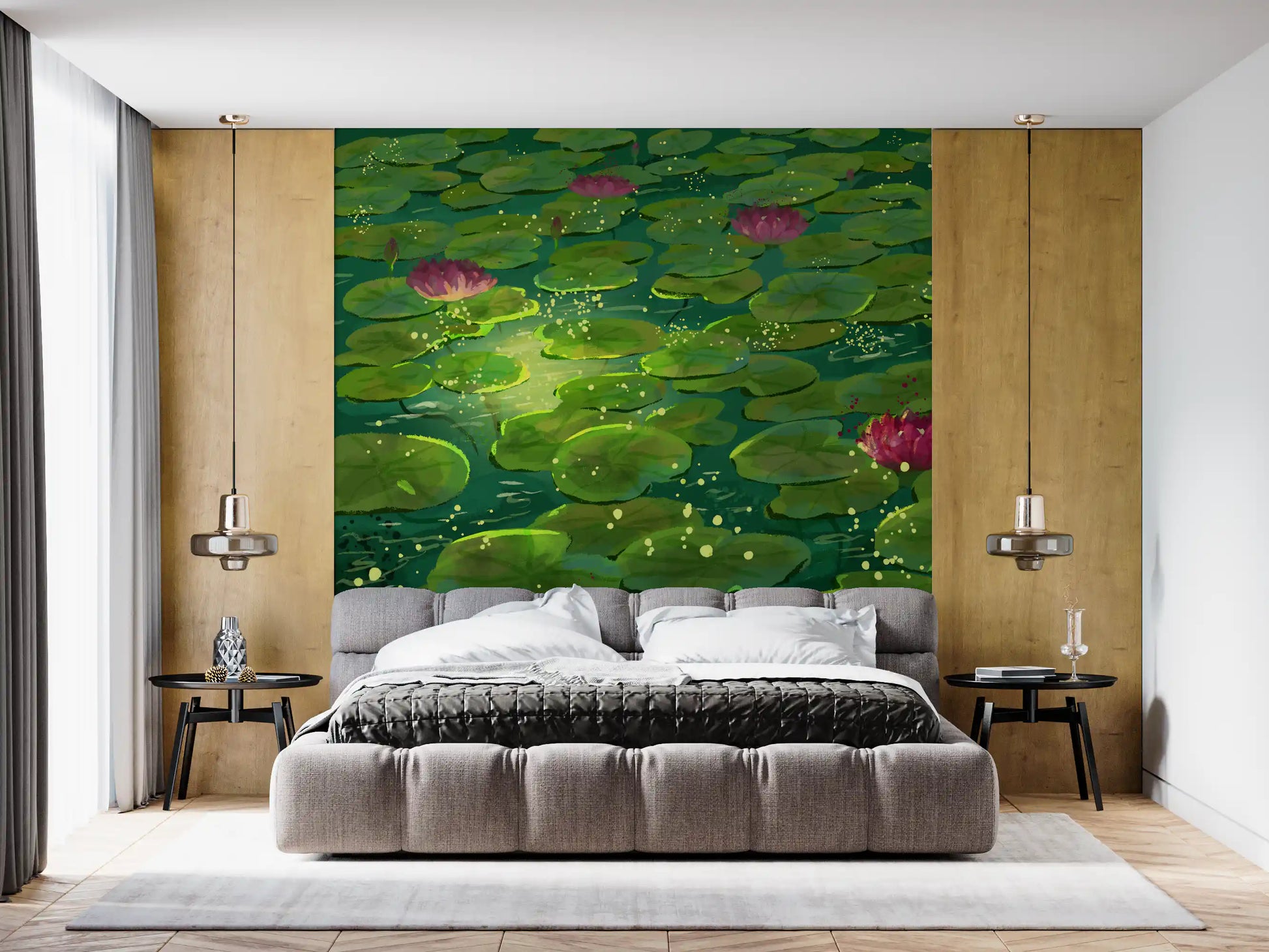Magical Lily Pond Wall Mural