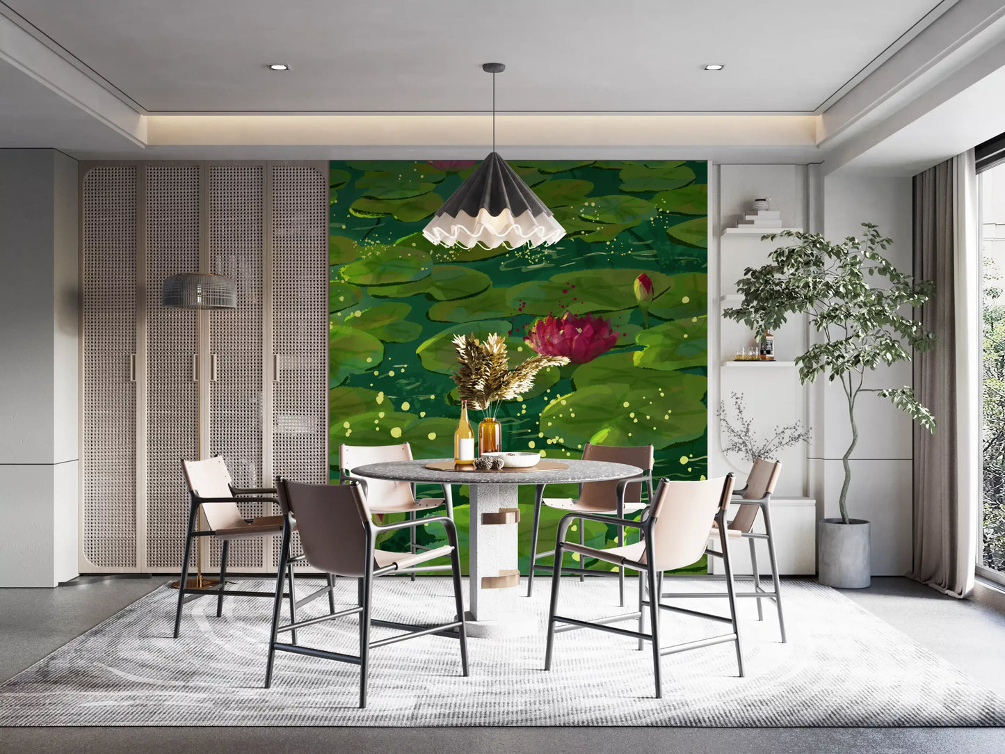 Magical Lily Pond Wall Mural