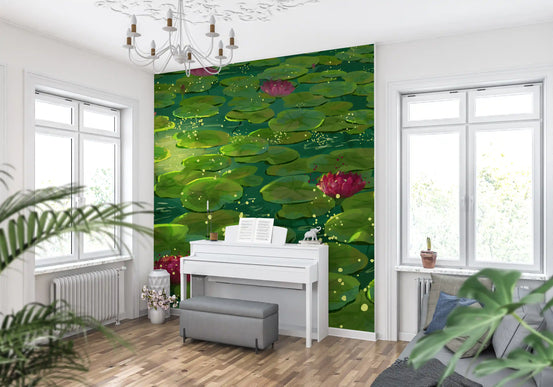 Magical Lily Pond Wall Mural