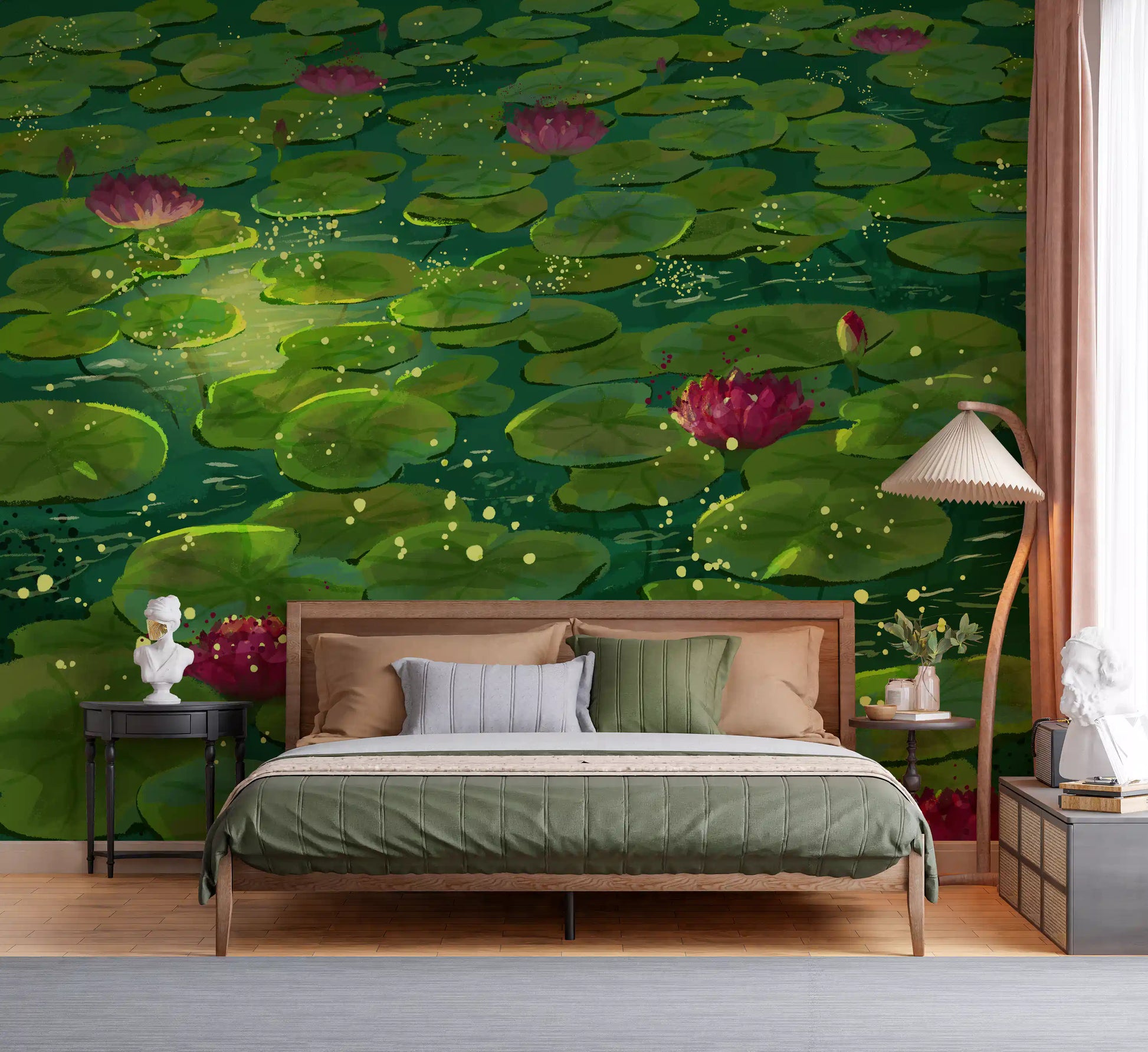 Magical Lily Pond Wall Mural