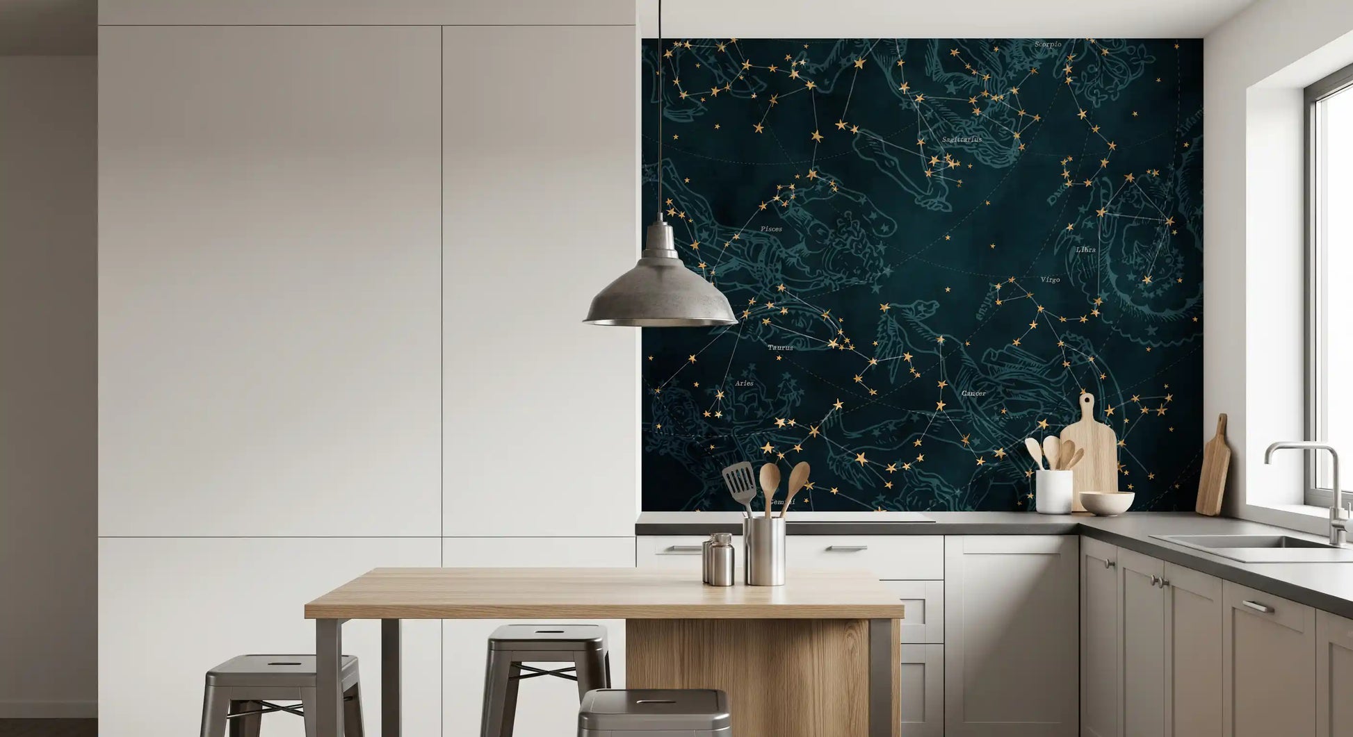 Heros and Constellations - Petrol Wall Mural