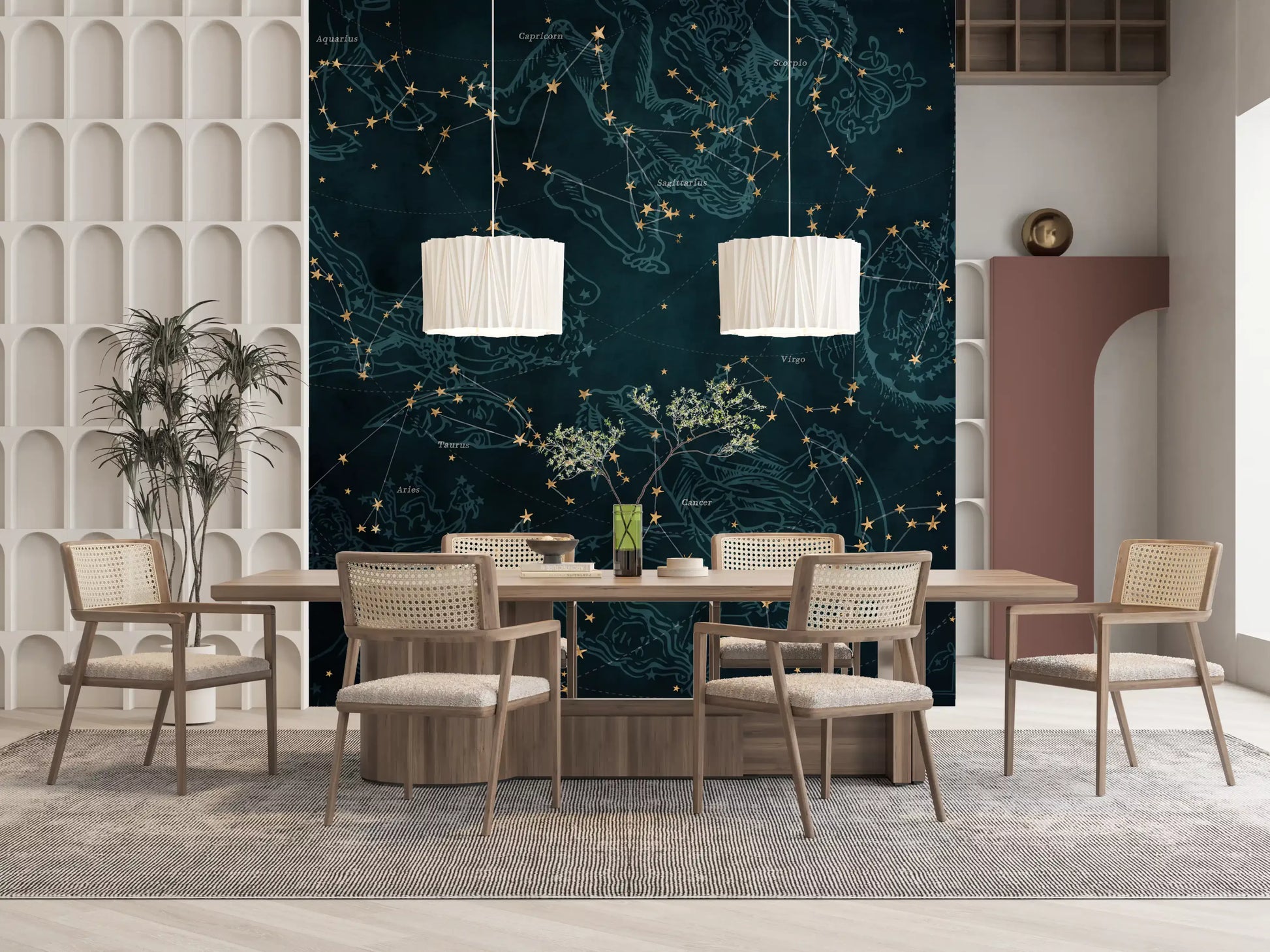 Heros and Constellations - Petrol Wall Mural