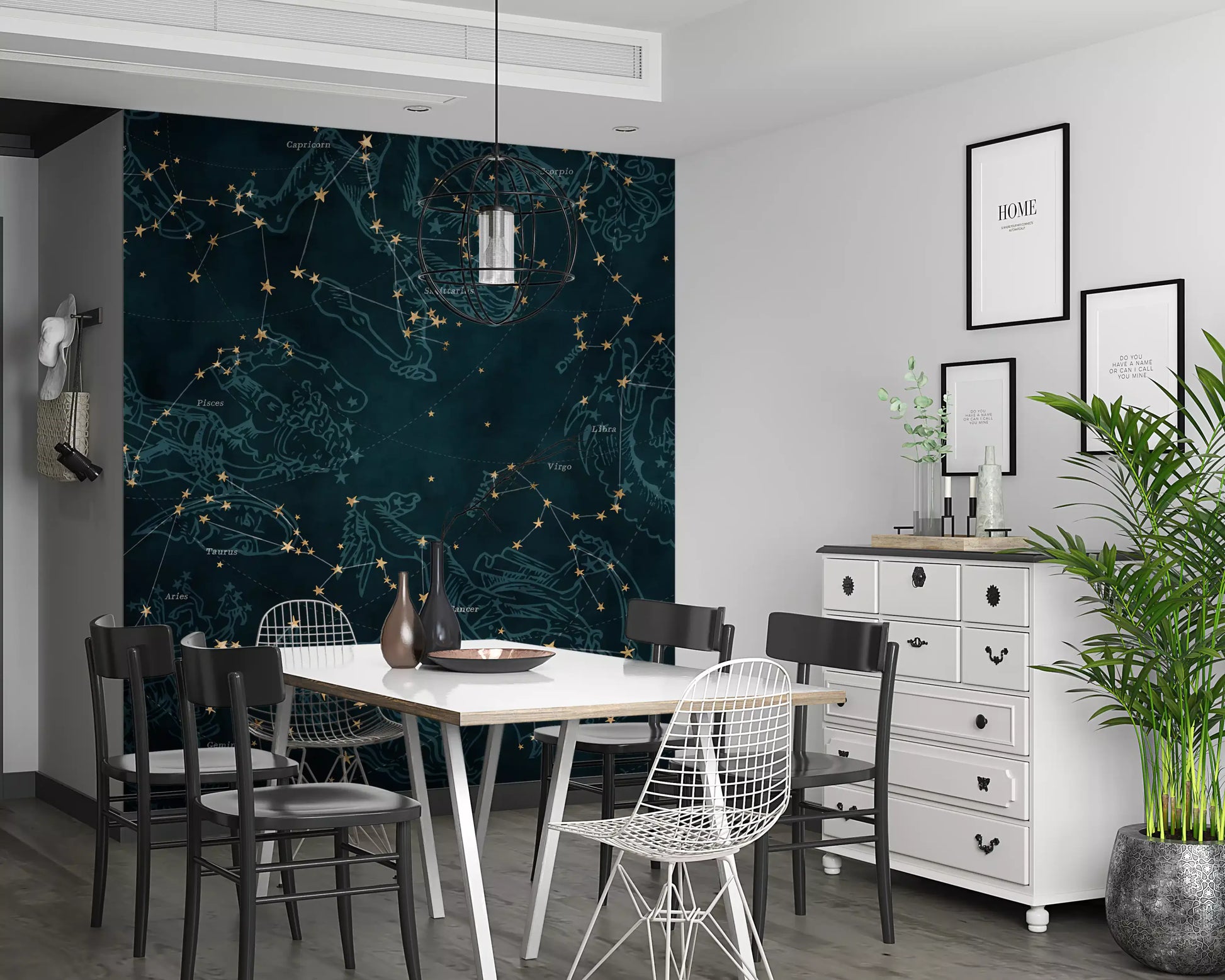 Heros and Constellations - Petrol Wall Mural