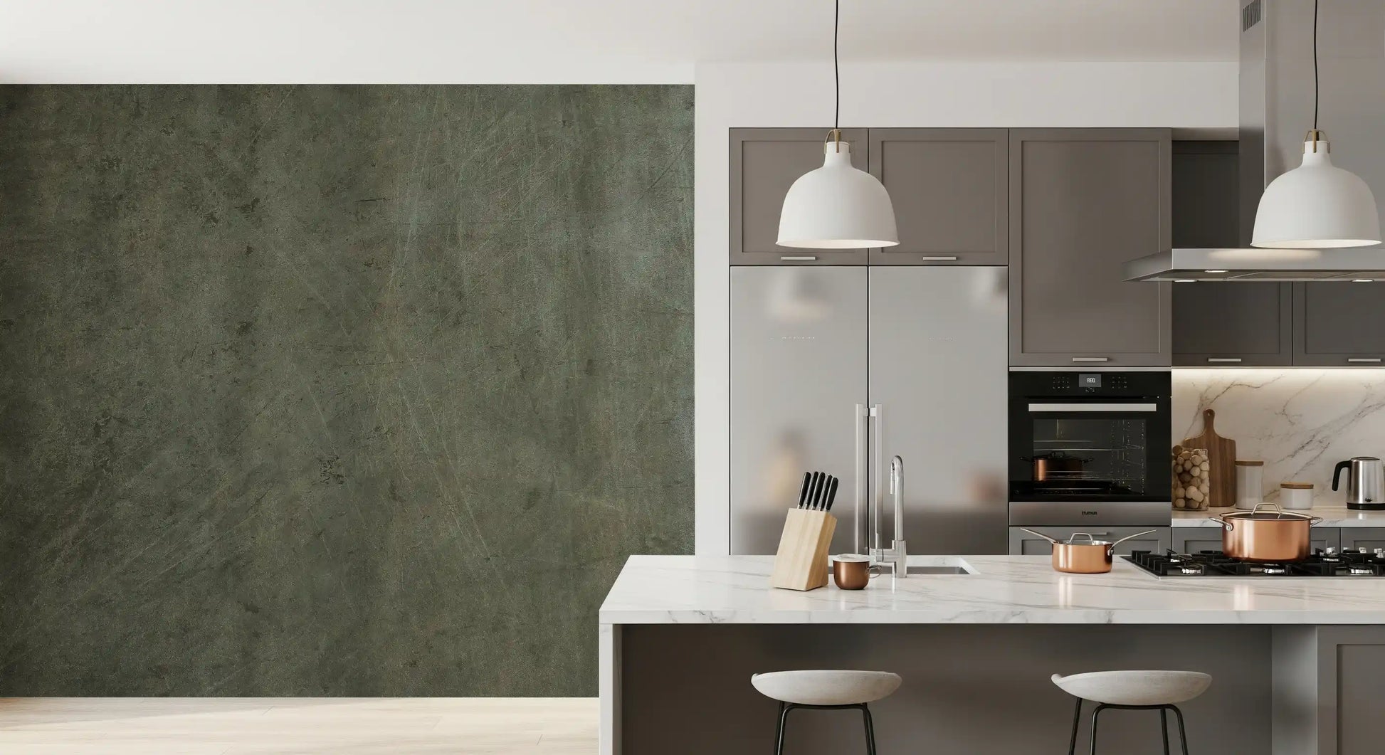 Scratched Suede - Olive Juice Wall Mural