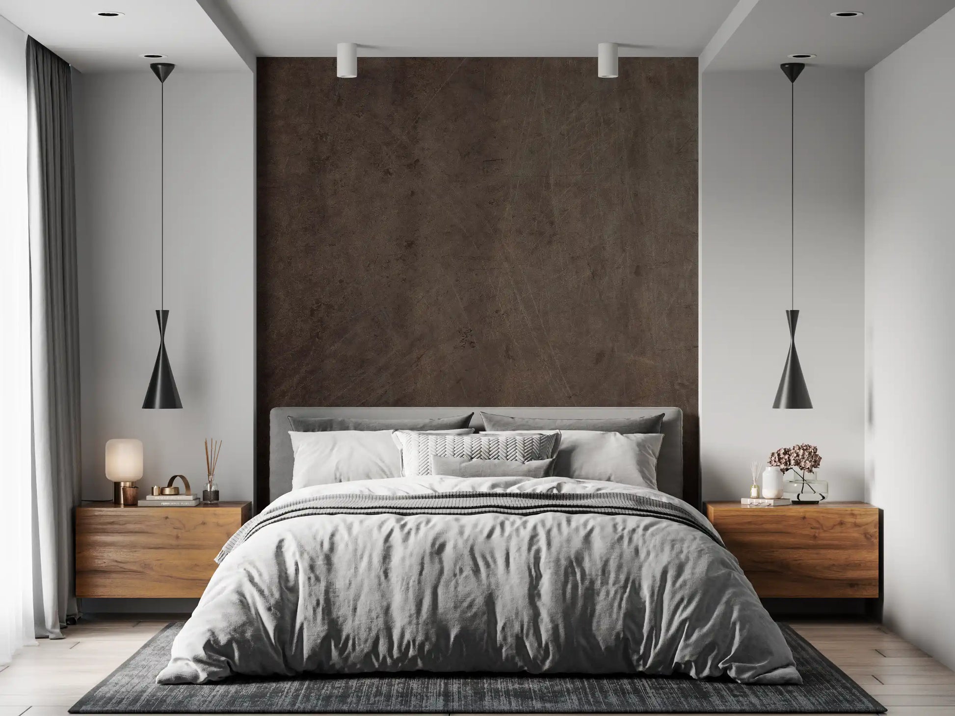 Scratched Suede - Mocha Wall Mural