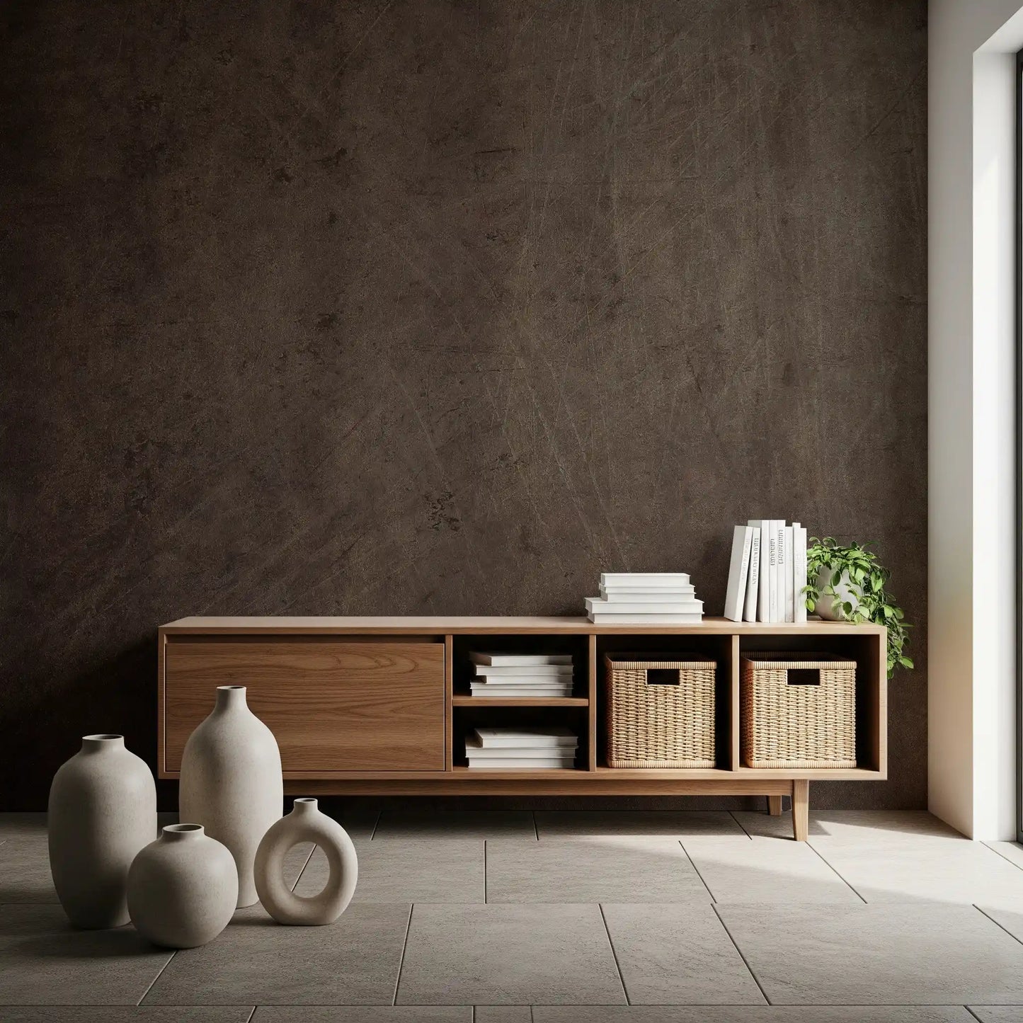 Scratched Suede - Mocha Wall Mural