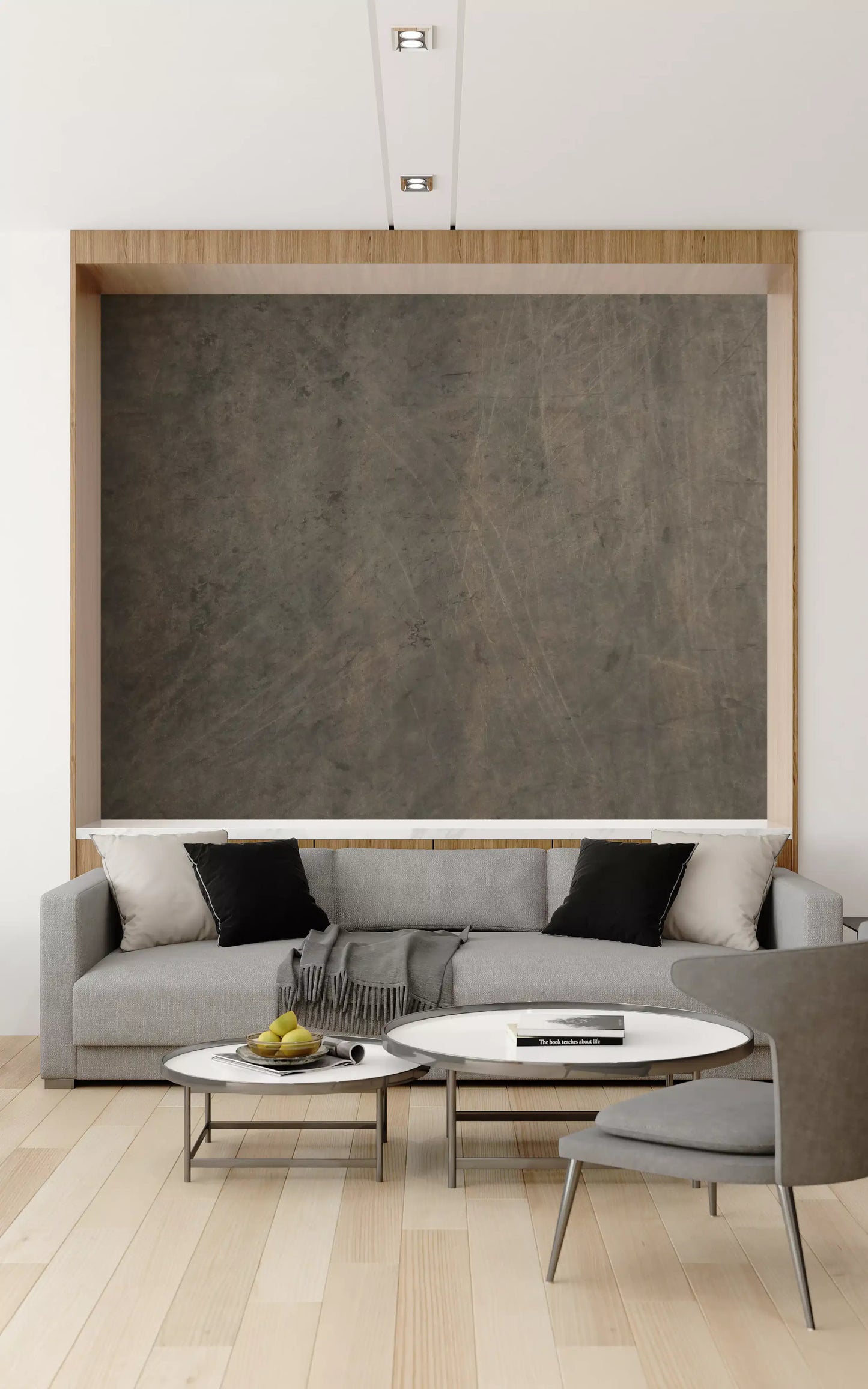 Scratched Suede - Warm Gray Wall Mural