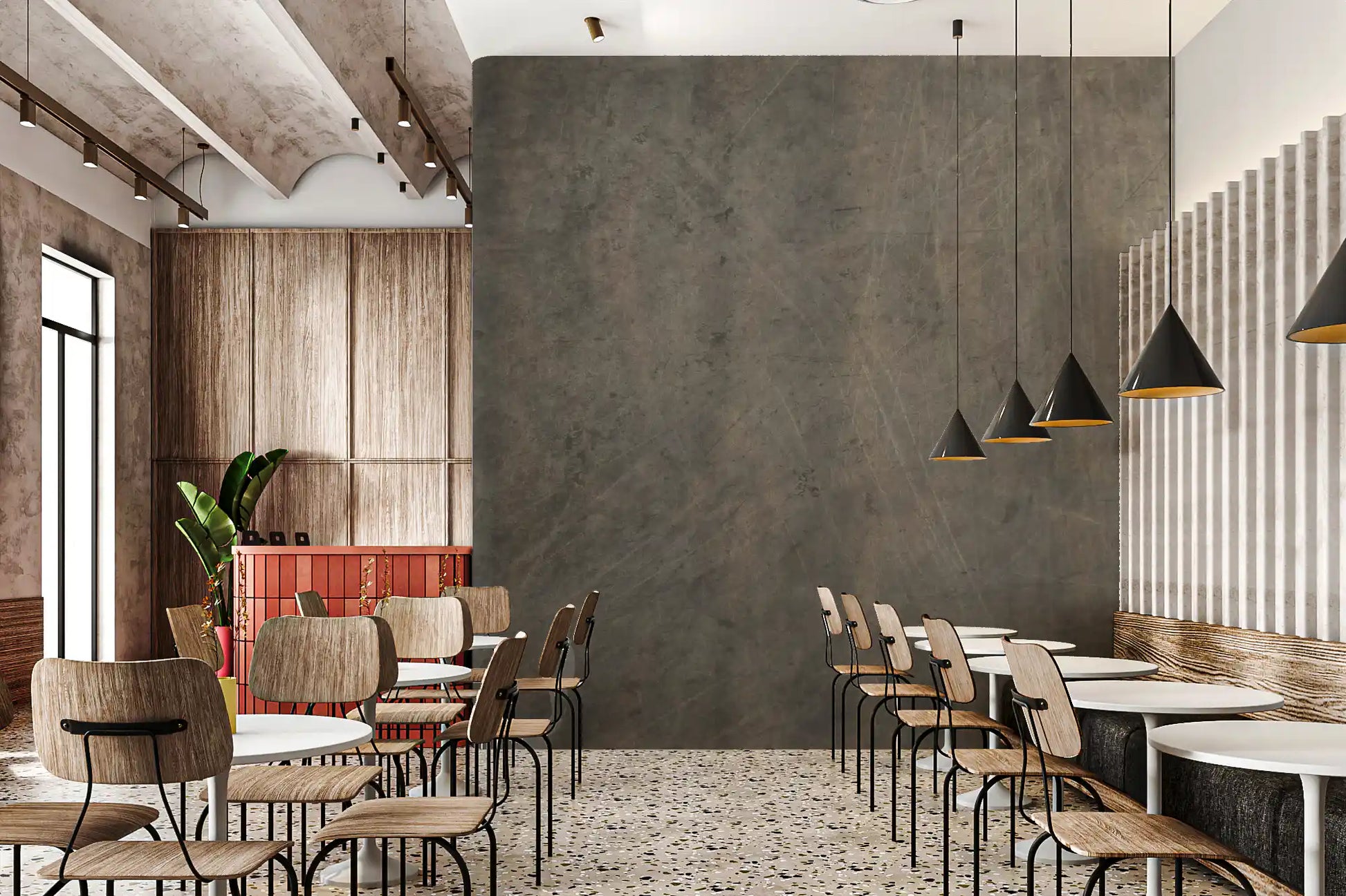 Scratched Suede - Warm Gray Wall Mural