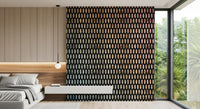 Iridescent Ovals on Black Wall Mural