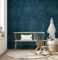 Starry Map - Midnight Blue Wall Mural
