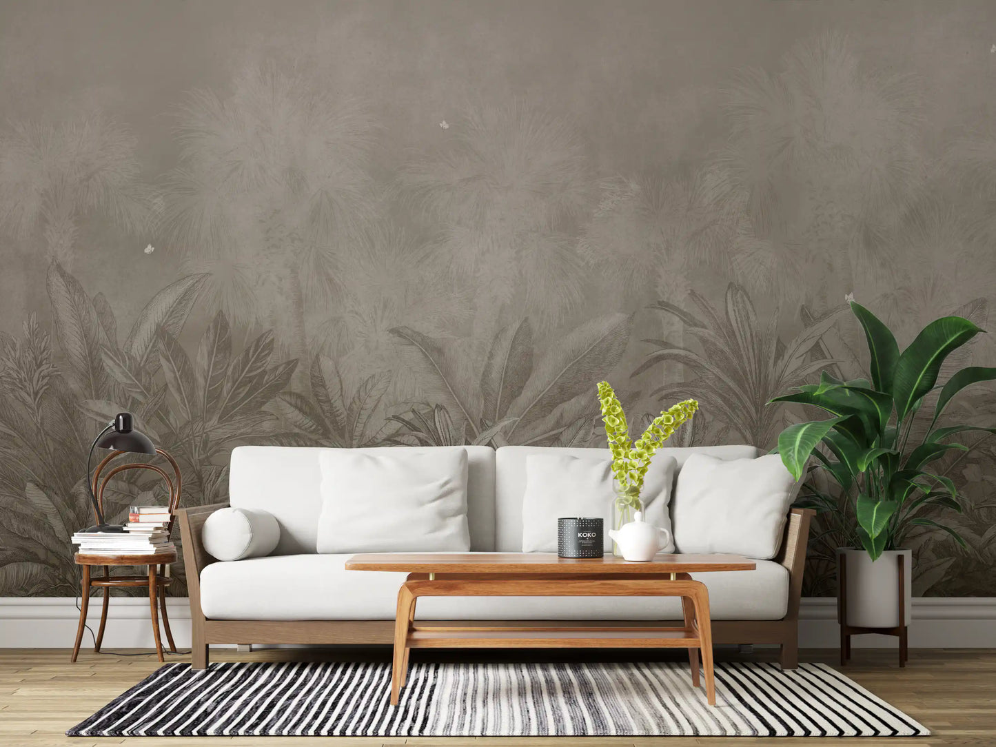 Jungle Mists - Sepia Wall Mural