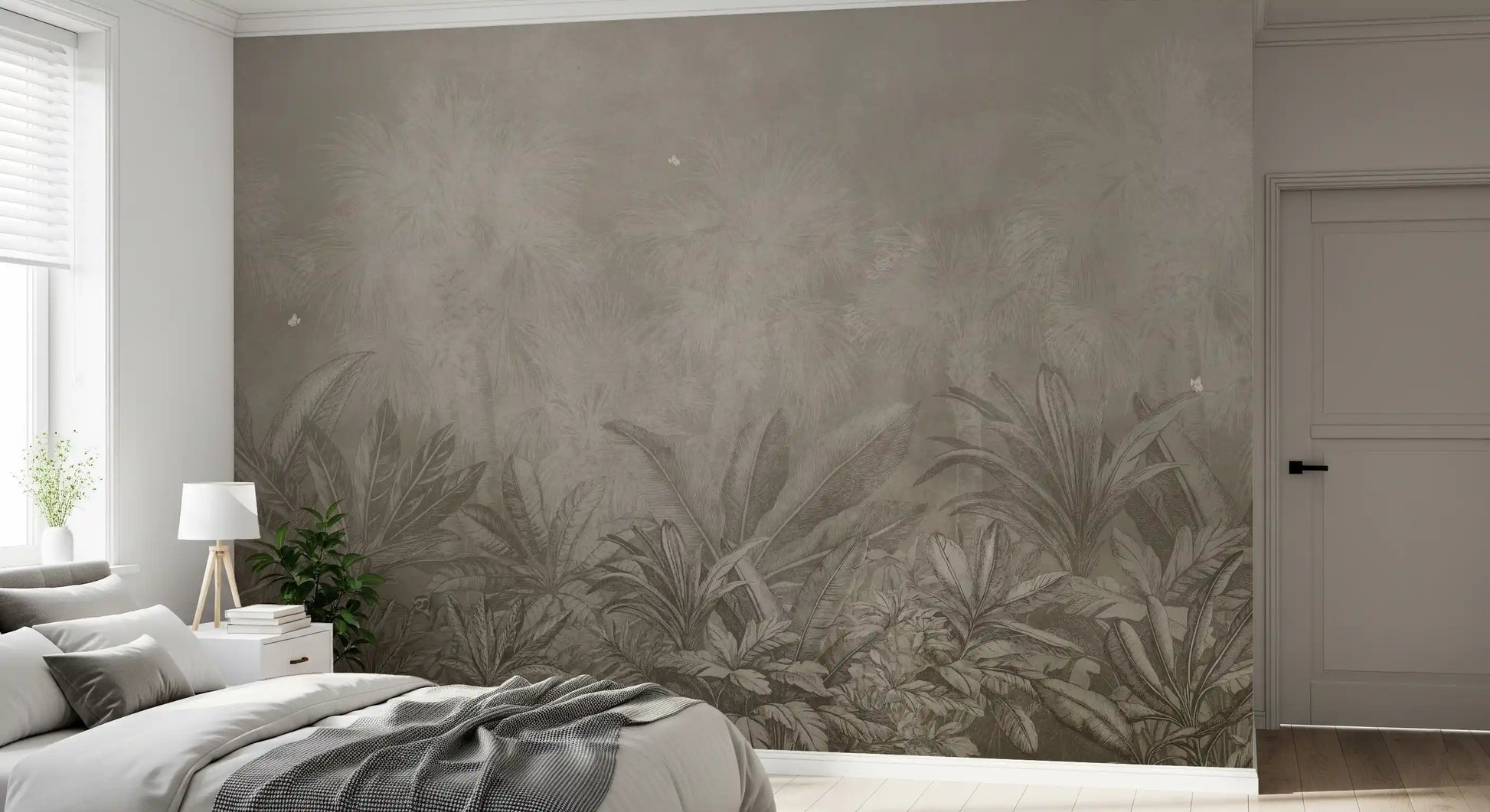 Jungle Mists - Sepia Wall Mural