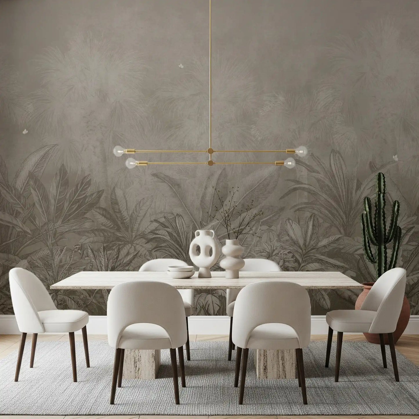 Jungle Mists - Sepia Wall Mural