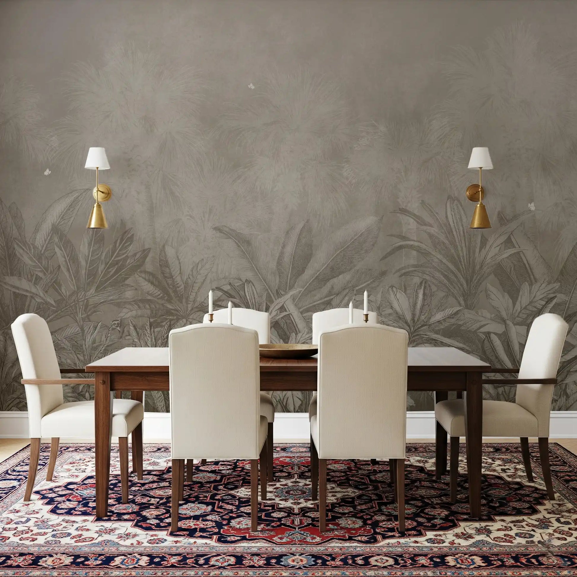Jungle Mists - Sepia Wall Mural
