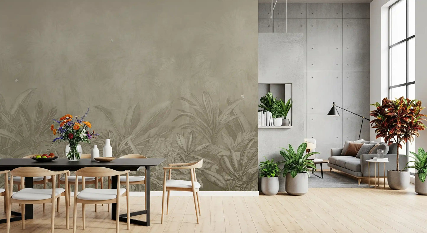 Jungle Mists - Bisque Wall Mural