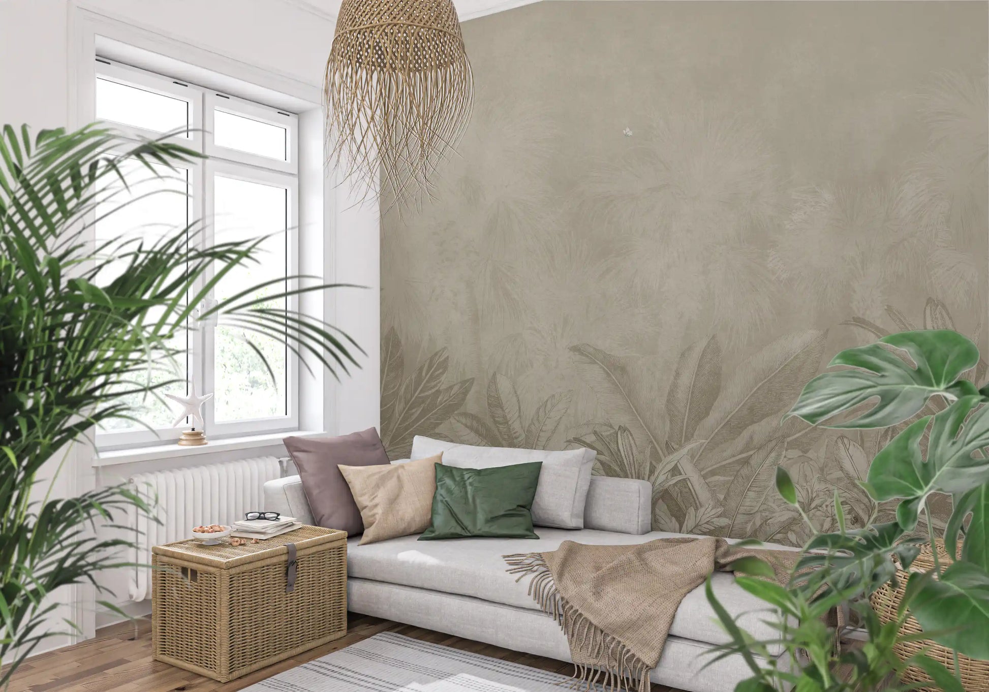 Jungle Mists - Bisque Wall Mural