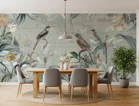 Vintage Explorer Tropical Garden Wall Mural