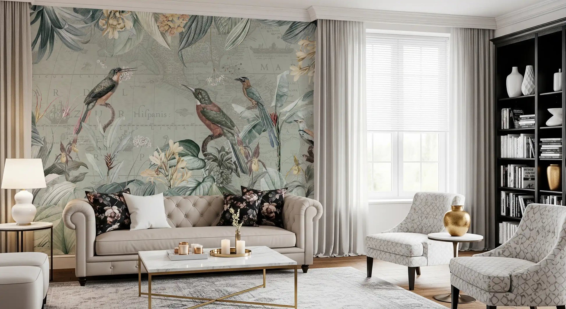 Vintage Explorer Tropical Garden Wall Mural