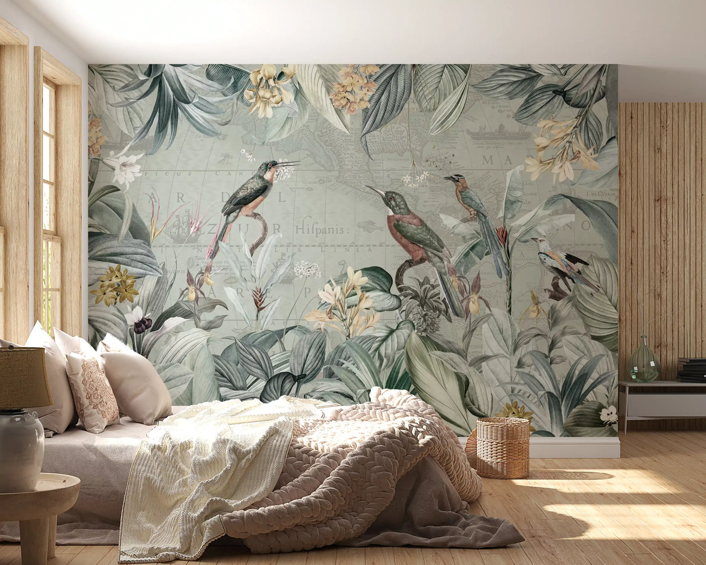 Vintage Explorer Tropical Garden Wall Mural