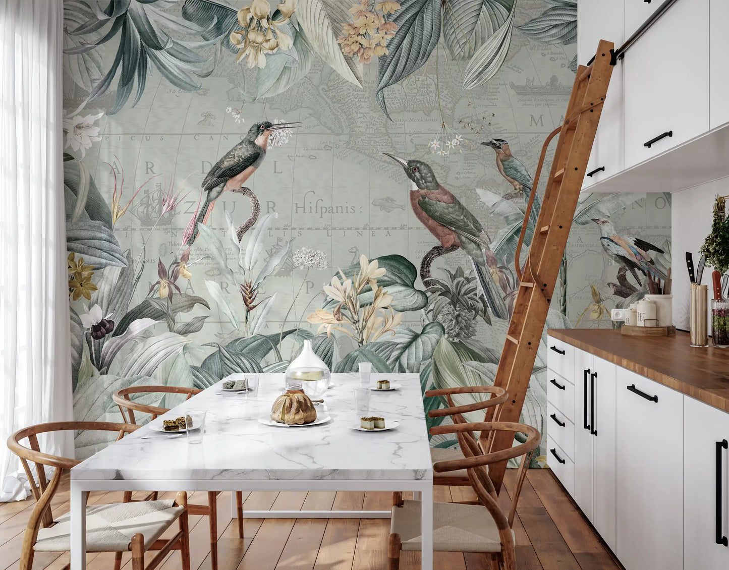 Vintage Explorer Tropical Garden Wall Mural