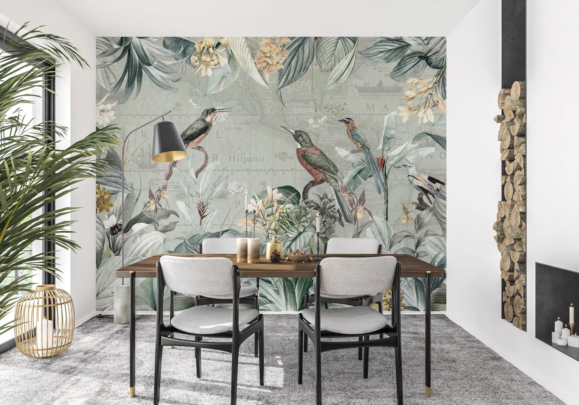 Vintage Explorer Tropical Garden Wall Mural