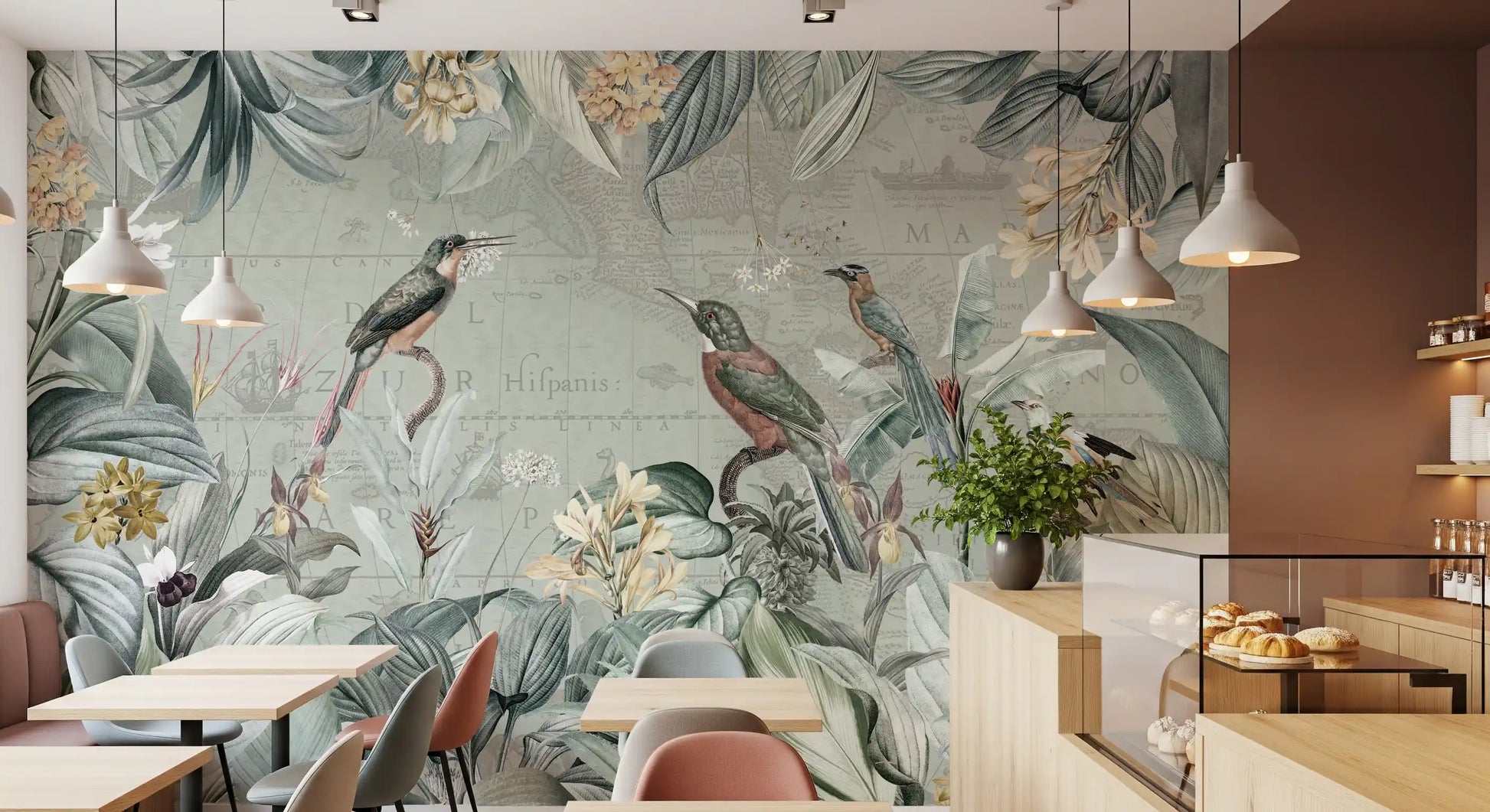 Vintage Explorer Tropical Garden Wall Mural