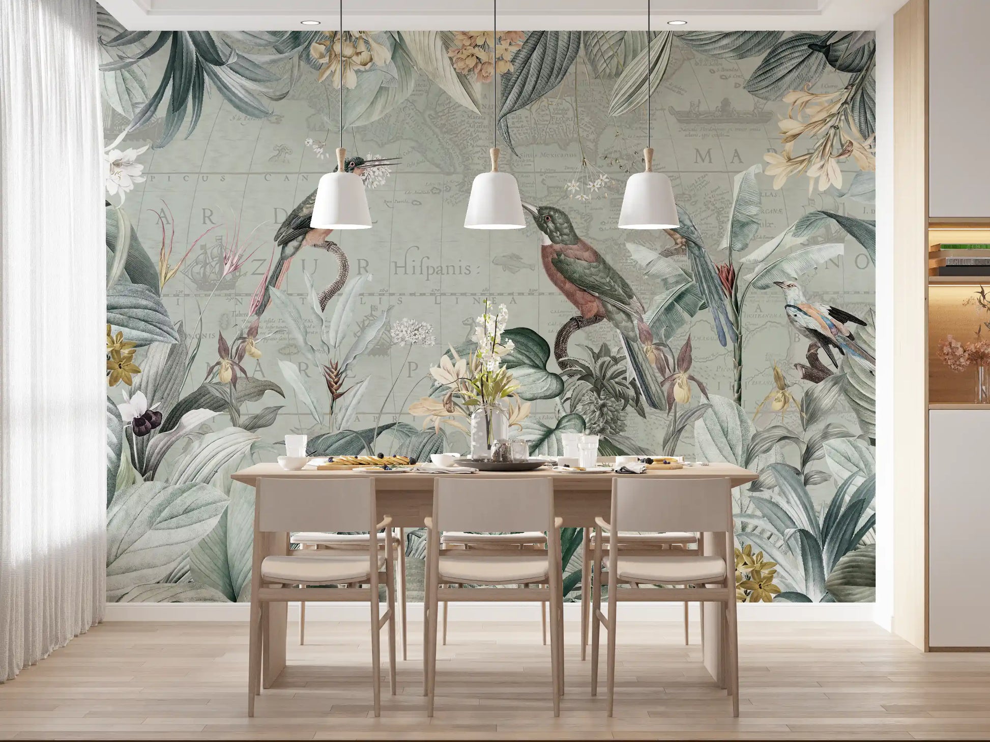 Vintage Explorer Tropical Garden Wall Mural
