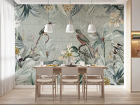 Vintage Explorer Tropical Garden Wall Mural