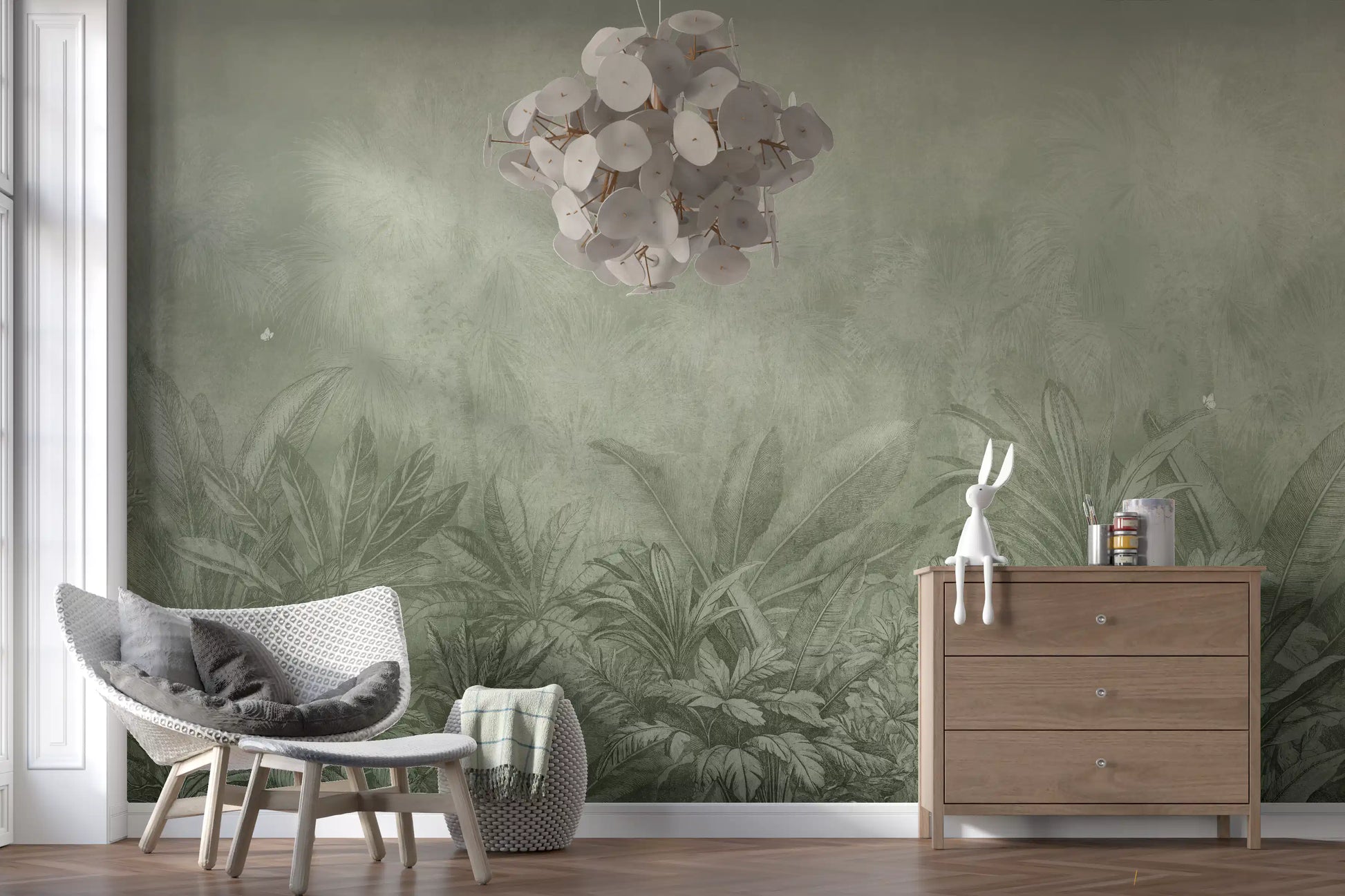 Jungle Mists - Sage Wall Mural