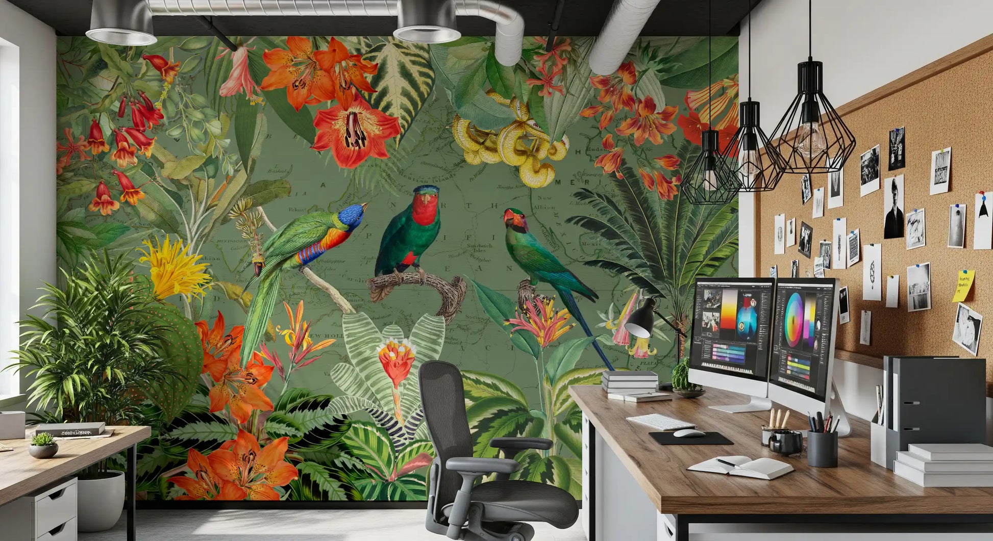 Exotic Botanical Explorer Mural Wall Mural