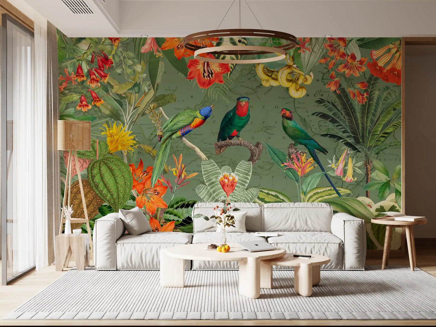 Exotic Botanical Explorer Mural Wall Mural