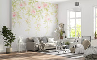 Dreamy Pastel Floral Canopy Wall Mural