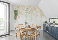 Dreamy Pastel Floral Canopy Wall Mural