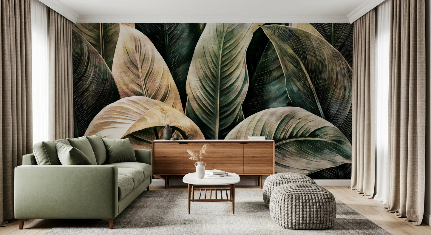 Lush Forest Botanical Study Wall Mural