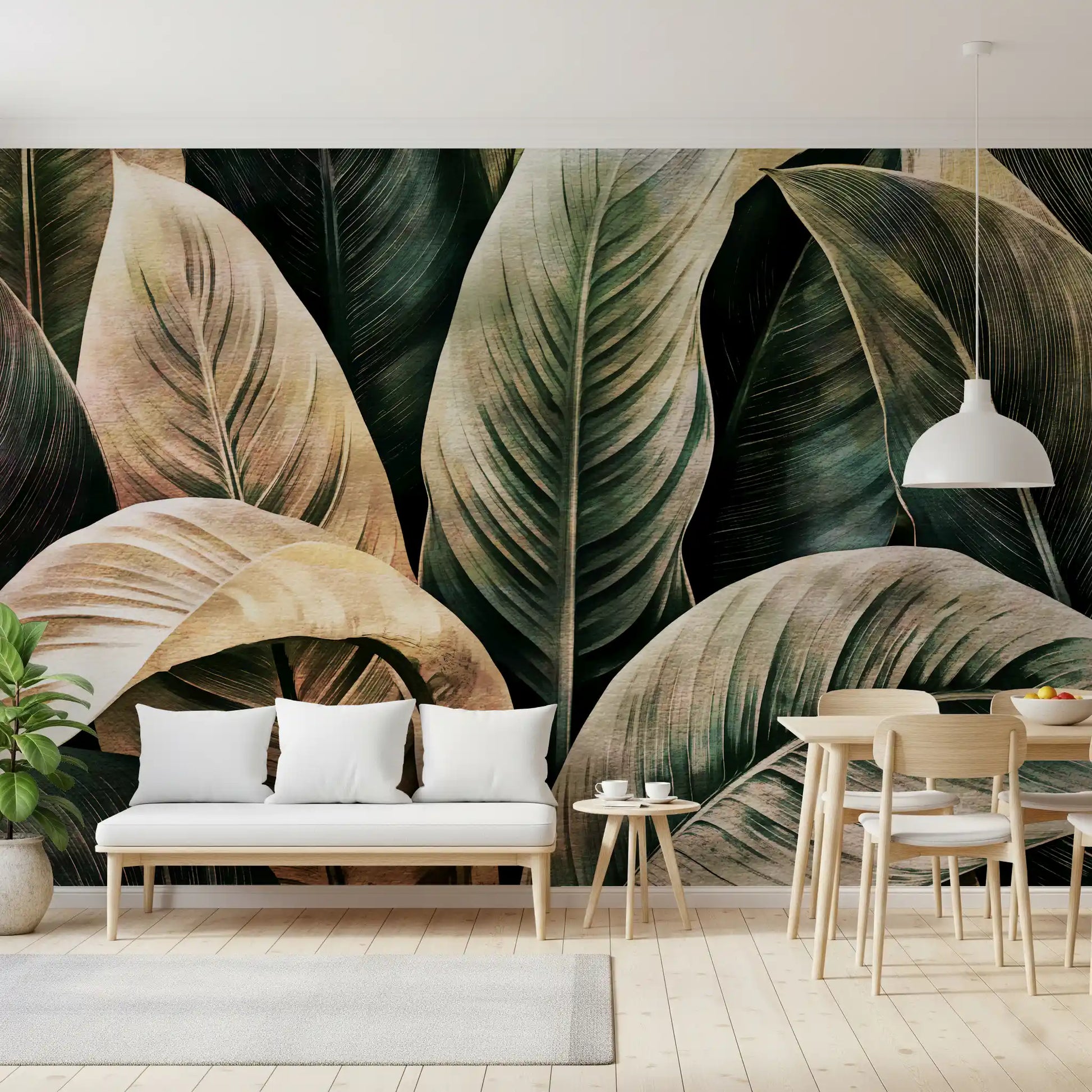 Lush Forest Botanical Study Wall Mural