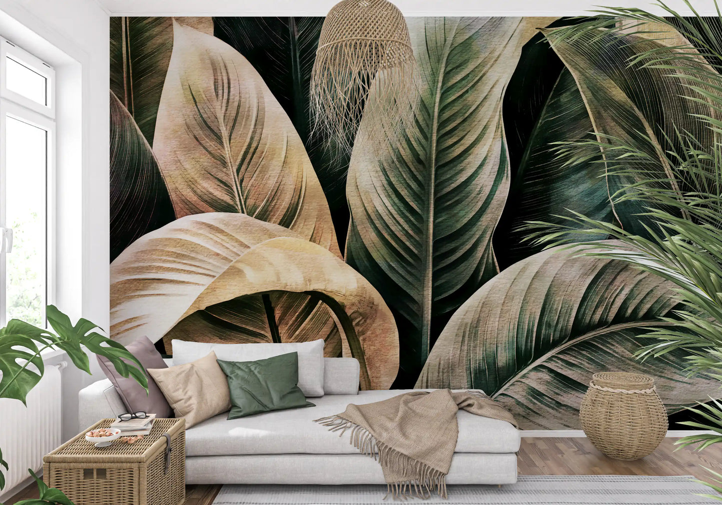 Lush Forest Botanical Study Wall Mural
