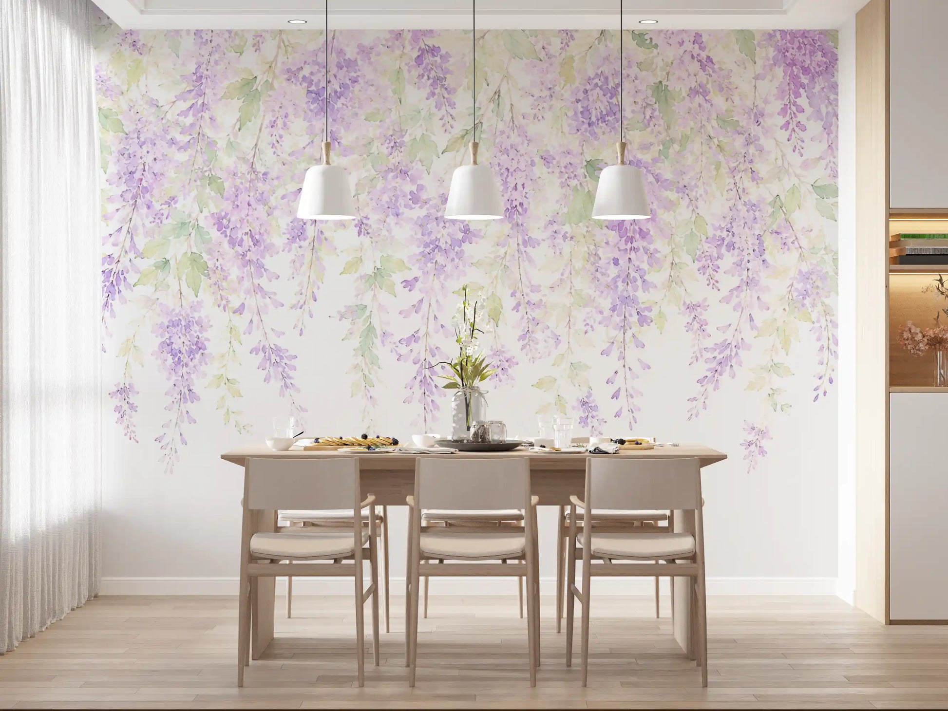 Spring Wisteria Canopy Wall Mural