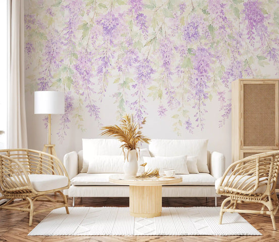 Spring Wisteria Canopy Wall Mural