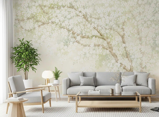 Misty Spring Orchard Canopy Wall Mural