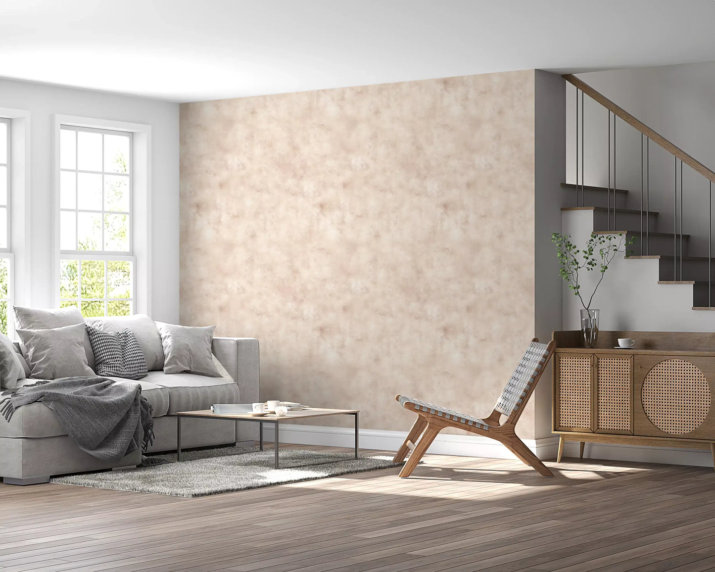 Painterly - Soft Blush Wallpaper⁠