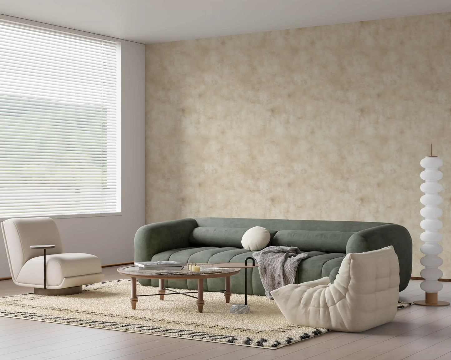 Painterly - Champagne Wallpaper⁠