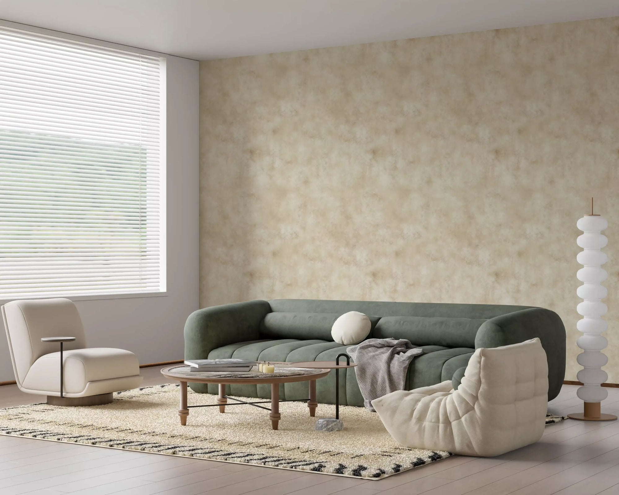 Painterly - Champagne Wallpaper⁠