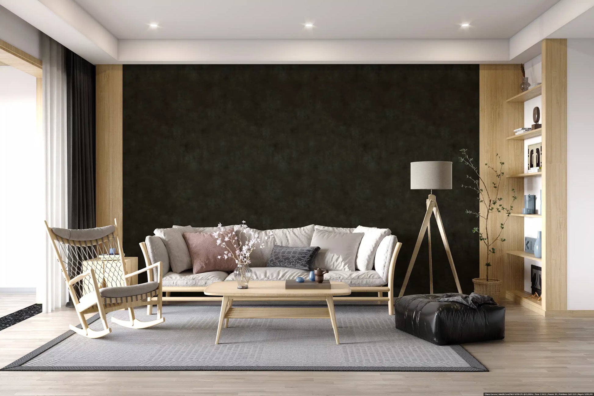 Painterly - Soot Wallpaper⁠