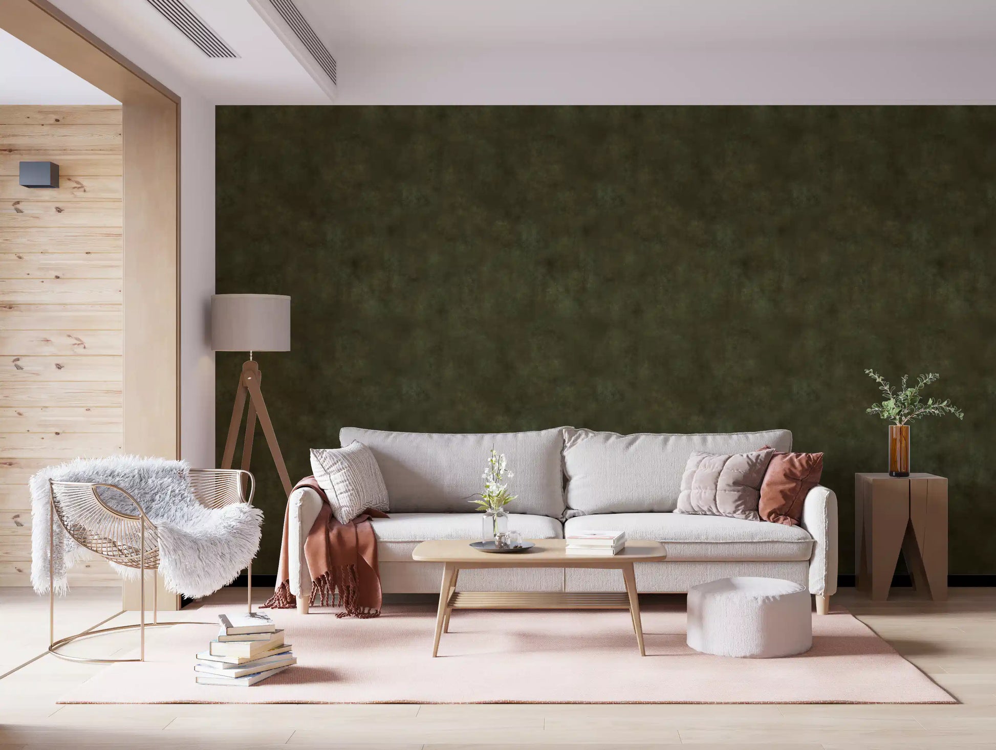 Painterly - Olive Wallpaper⁠