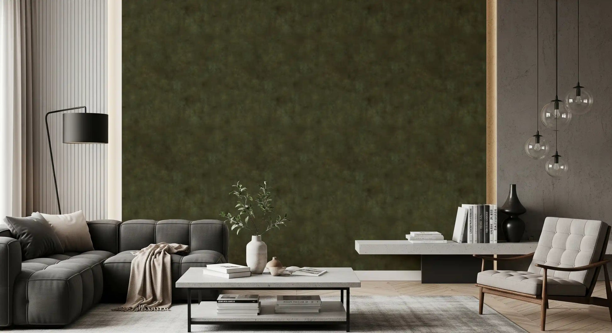 Painterly - Olive Wallpaper⁠
