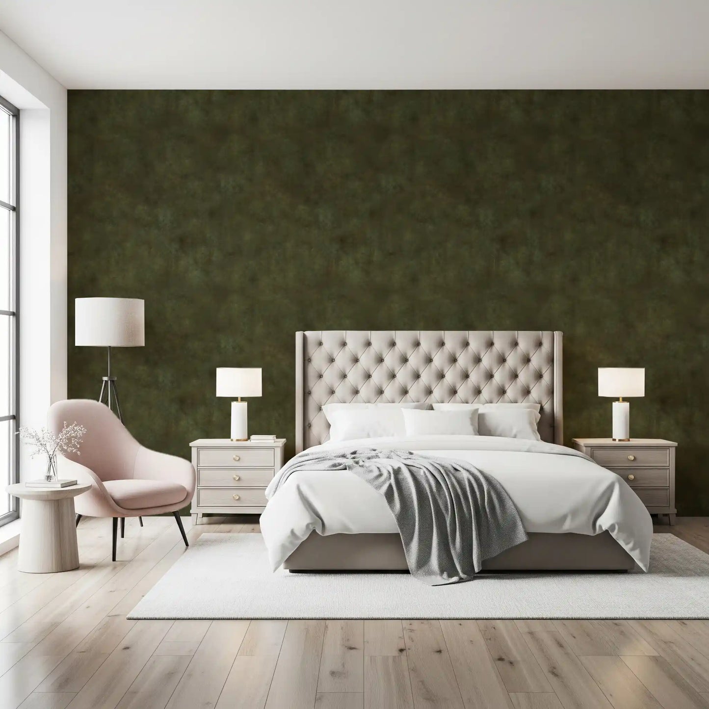 Painterly - Olive Wallpaper⁠