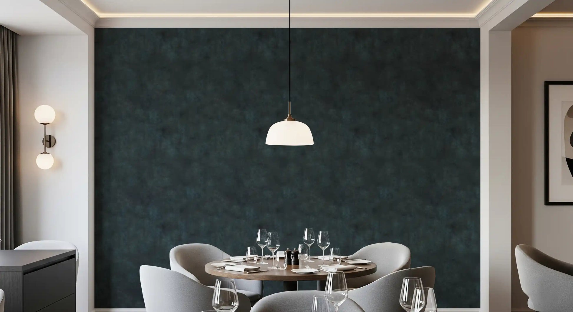 Painterly - Prussian Blue Wallpaper⁠